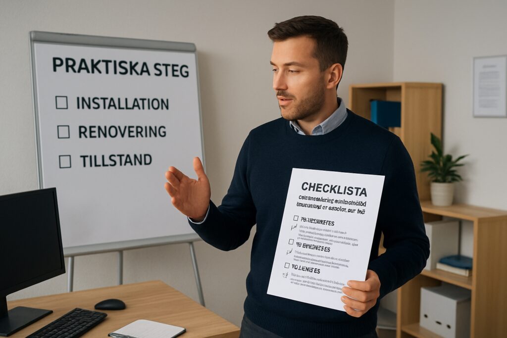 Checklista för dina nästa beslut kring installation, tillstånd och smarta val